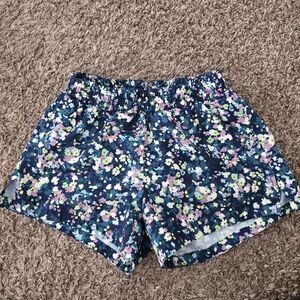 Old Navy Women's Floral Athletic Shorts - Blue and Pink